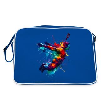 Splash Art Bungee Jumping Bungy Bungee Jumper - Retro Tasche - Blau/Weiß - Hinten