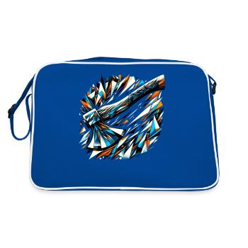 Polygone Art hache lancer hachette hache lanceur haches - Sac Retro - bleu/blanc - Dos