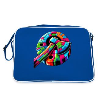 Pop Art hache de lancer hachette hache lanceur haches - Sac Retro - bleu/blanc - Dos