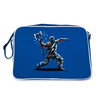 Polygone Art hache lancer hachette hache lanceur haches - Sac Retro - bleu/blanc - Dos