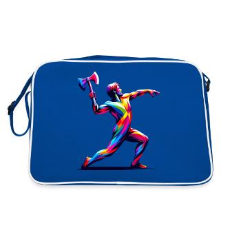 Pop Art hache de lancer hachette hache lanceur haches - Sac Retro - bleu/blanc - Dos