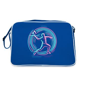 Hache de lancer de hachette Haches de lanceur de hache - Sac Retro - bleu/blanc - Dos