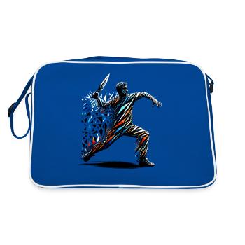 Polygon Art couteau lancer lame lanceur couteaux - Sac Retro - bleu/blanc - Dos