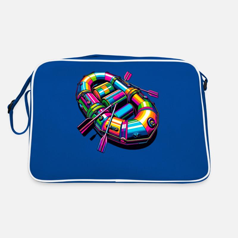 Coloré Pop Art rivière rafting en eau vive Sac Retro