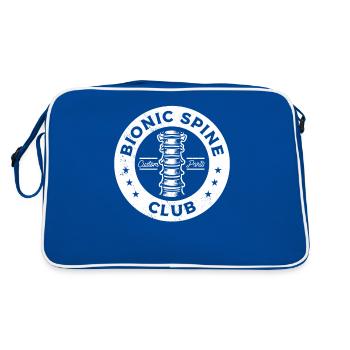 Bionic Spine Club Custom Parts Wirbelsäulenfusion Rücken - Retro Tasche - Blau/Weiß - Hinten
