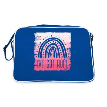 IVF Got Hope Rainbow Transfer Day IUI Infertility - Retro Bag - blue/white - Back