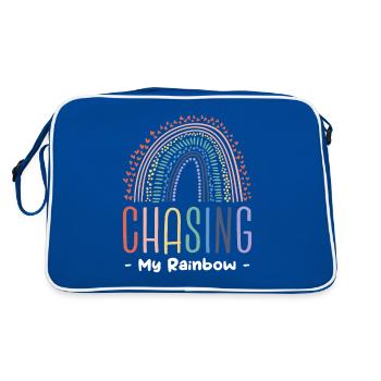Chasing My Rainbow IVF Transfer Day Infertility - Retro Bag - blue/white - Back