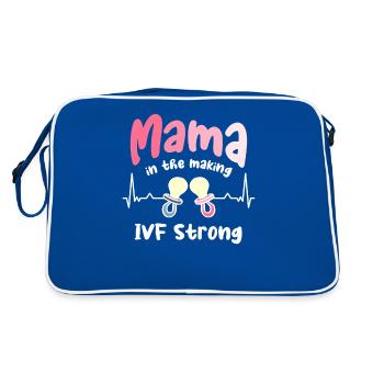 Mama In The Making Transfer Day IVF Infertility - Retro Bag - blue/white - Back