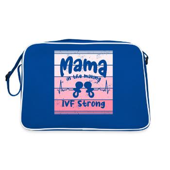 Mama In The Making Transfer Day IVF Infertility - Retro Bag - blue/white - Back