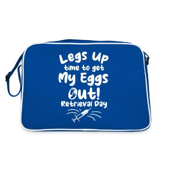 IVF Transfer Day Pregnancy IUI Vitro Infertility - Retro Bag - blue/white - Back
