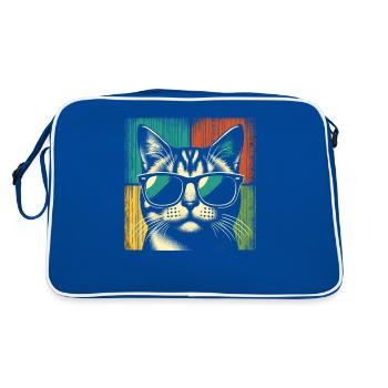 Lunettes de soleil chat vintage Chats - Sac Retro - bleu/blanc - Dos