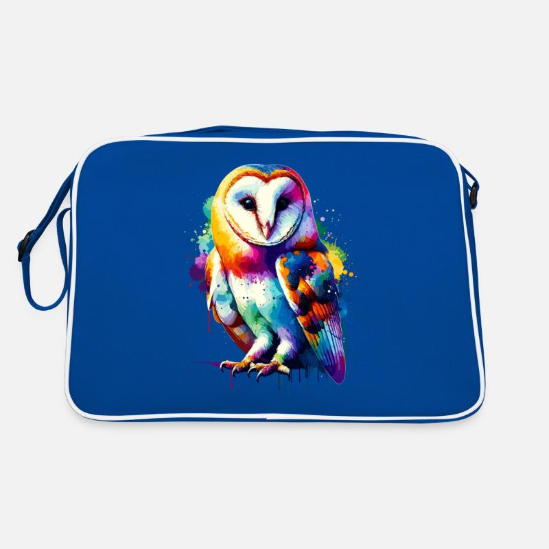 Éclaboussures colorées Owl Owl Owls Sac Retro