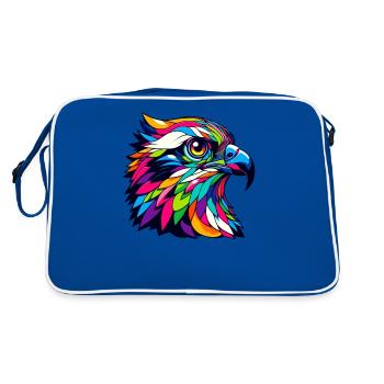 Pop Art coloré Balbuzard pêcheur Sea Hawk Balbuzards - Sac Retro - bleu/blanc - Dos