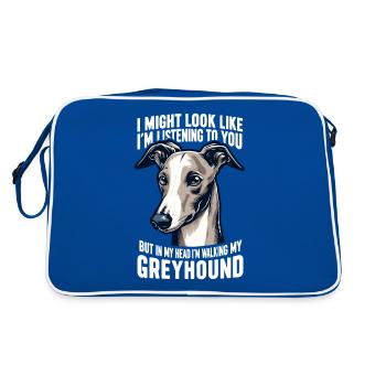 J’ai peut-être l’air de t’écouter, Greyhound - Sac Retro - bleu/blanc - Dos