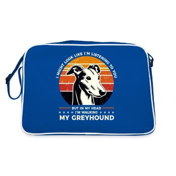 J’ai peut-être l’air de t’écouter, Greyhound - Sac Retro - bleu/blanc - Dos