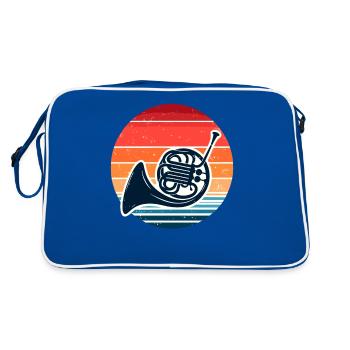 Cor français musique fanfare cuivres corniste - Sac Retro - bleu/blanc - Dos