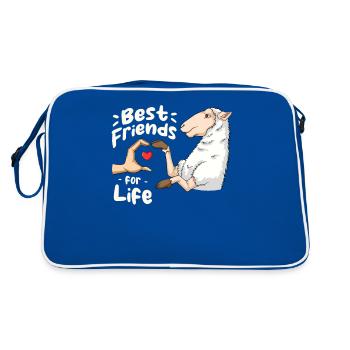 Ami Amant De Moutons Agneau Agneaux - Sac Retro - bleu/blanc - Dos