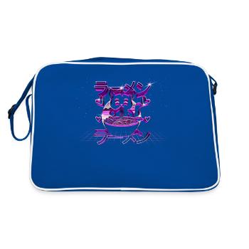 Années 80 style anime ramen chat rétro japonais - Sac Retro - bleu/blanc - Dos