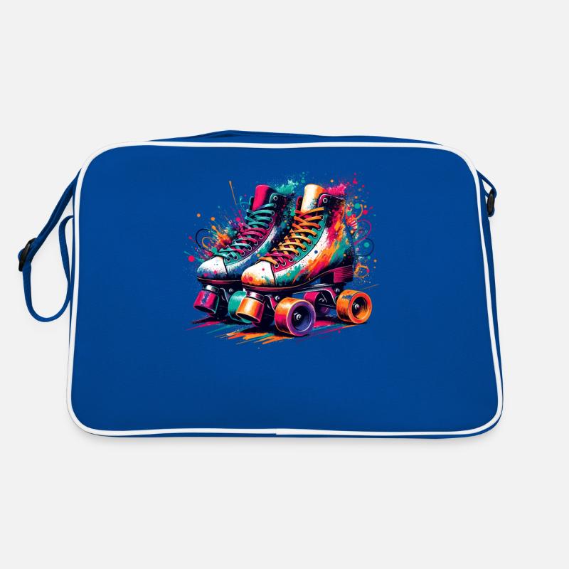 Rollerblades colorés Rollerblading Rollerblader Sac Retro