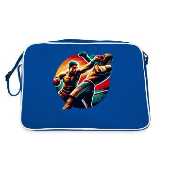 Boxer Fighter Boxe Sport Fight Boxers - Sac Retro - bleu/blanc - Dos