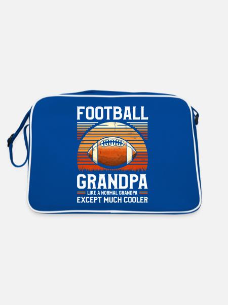 Grand-père joueur de football américain footballeur - Sac Retro - bleu/blanc - Dos