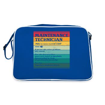 Maintenance Technician Definition Tech Worker - Retro Bag - blue/white - Back