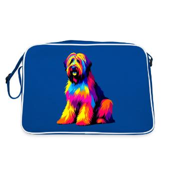 Briards Pop Art Colorés - Sac Retro - bleu/blanc - Dos
