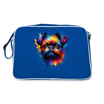 Splash Art Coloré Bruxelles Griffon Griffon - Sac Retro - bleu/blanc - Dos