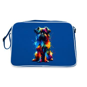 Splash Art Coloré Bruxelles Griffon Griffon - Sac Retro - bleu/blanc - Dos