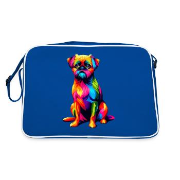 Pop Art Coloré Bruxelles Griffon Griffon - Sac Retro - bleu/blanc - Dos