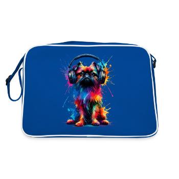 Casque Splash Art Brussels Griffon Griffon - Sac Retro - bleu/blanc - Dos