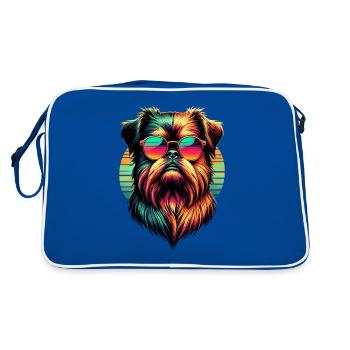 Retro Sunset Sunglasses Brussels Griffon Griffon - Retro Bag - blue/white - Back