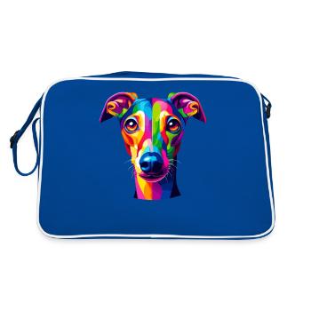 Pop Art coloré Italien Lévrier Italien - Sac Retro - bleu/blanc - Dos