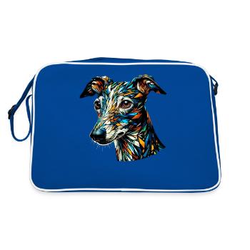 Polygon Art Italien Lévrier Italien - Sac Retro - bleu/blanc - Dos