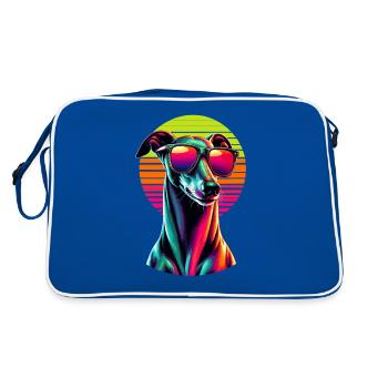 Retro Sunset Sunglasses Italian Greyhound Italian - Retro Bag - blue/white - Back