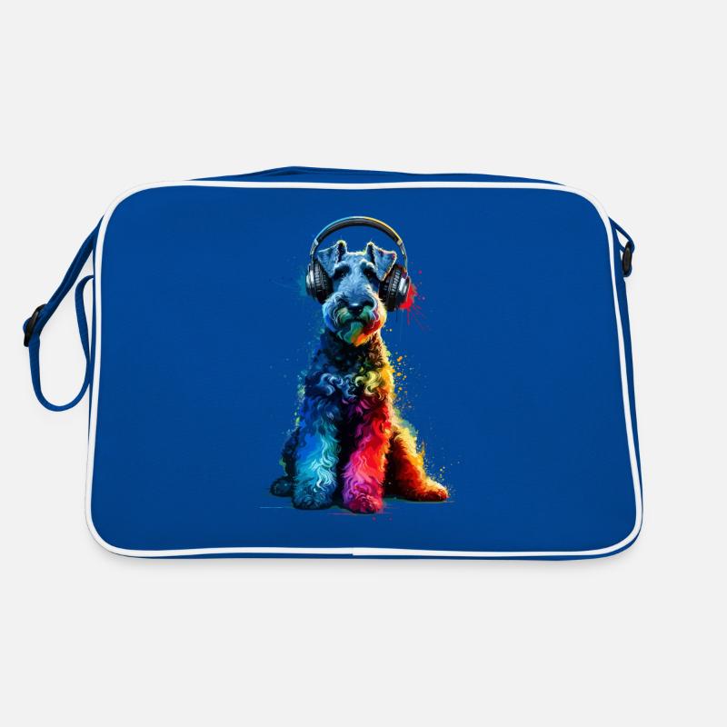 Splash Art Kopfhörer Kerry Blue Terrier Terrier Retro Tasche