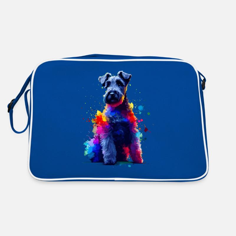 Colorful Splash Art Kerry Blue Terrier Terriers Retro Bag