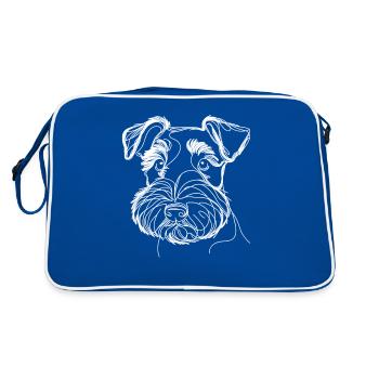 Line Art Lakeland Terrier Terriers Lakie - Sac Retro - bleu/blanc - Dos