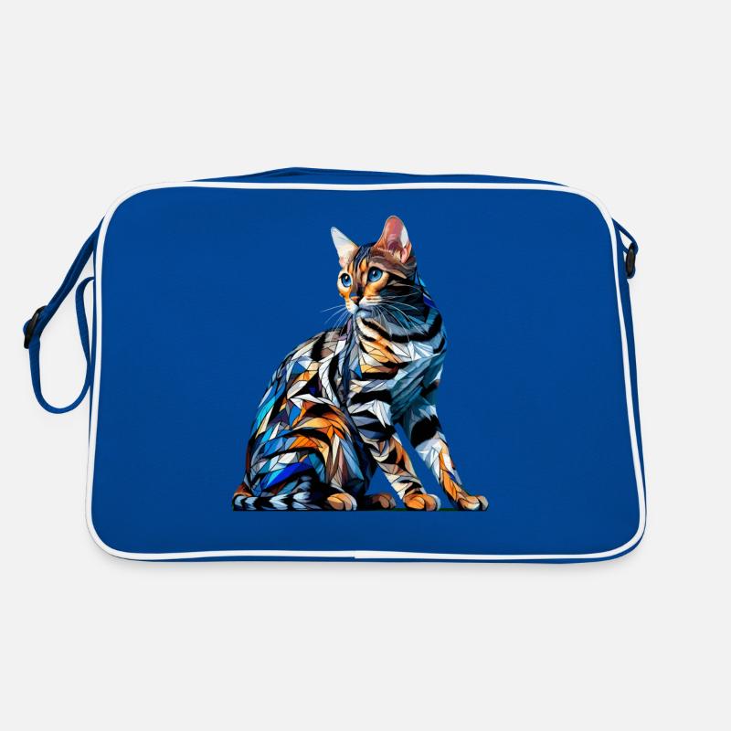 Polygone Art Bengal Chat Sac Retro