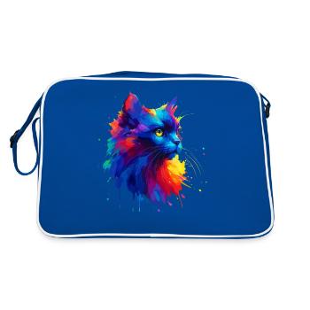 Éclaboussures colorées Bombay Cat - Sac Retro - bleu/blanc - Dos