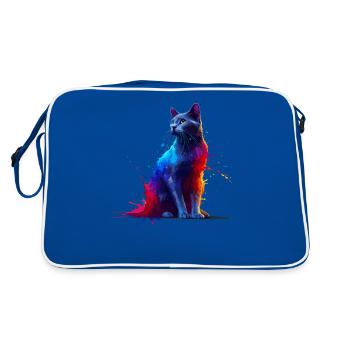 Éclaboussures colorées Bombay Cat - Sac Retro - bleu/blanc - Dos