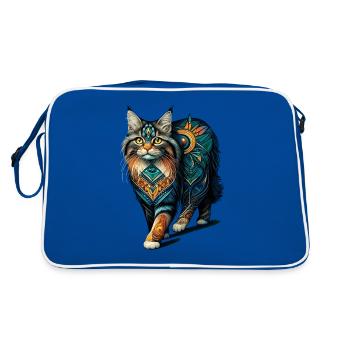 Splash Art coloré American Bobtail Bobtails - Sac Retro - bleu/blanc - Dos