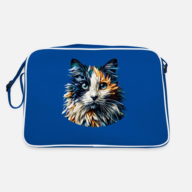 Polygon Art Balinese Cat Longhaired Siamese Retro Bag