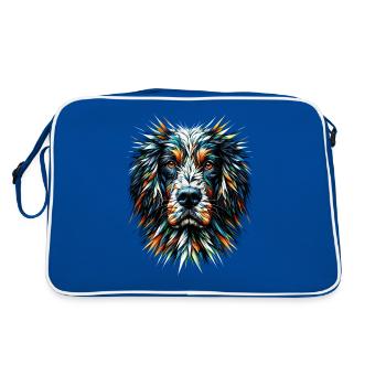 Polygon Art Setter Anglais Setter Laverack - Sac Retro - bleu/blanc - Dos