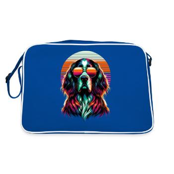 Lunettes de soleil rétro coucher de soleil English Setter Laverack - Sac Retro - bleu/blanc - Dos