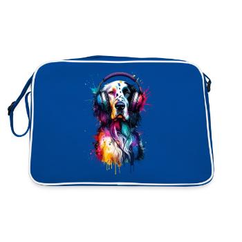 Casque Splash Art Setter Anglais Laverack - Sac Retro - bleu/blanc - Dos