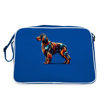 Art géométrique Gordon Setter Setters - Sac Retro - bleu/blanc - Dos