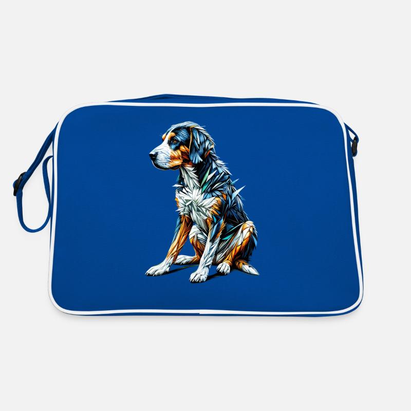 Polygon Art Schweizer Windhund Retro Tasche