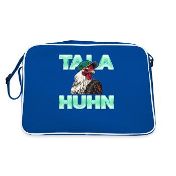 ala Huhn Meme – Lustiges Talahuhn - Retro Tasche - Blau/Weiß - Hinten