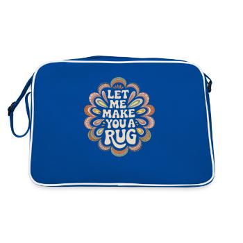 Diy Rug Funny Rug Tufting - Retro Bag - blue/white - Back